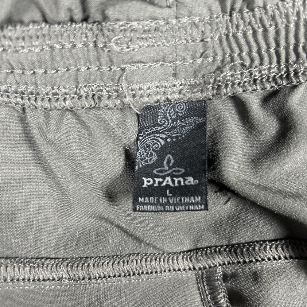 Prana Pants Womens Large Gray Midtown Capri Jogger Drawstring Stretch Cropped‎ - Picture 4 of 6